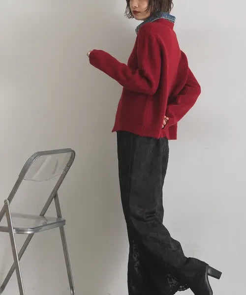 Denim Layered Zip Cardigan