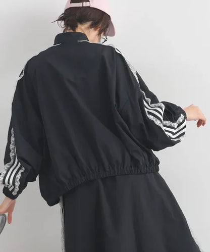 Water-Repellent Nylon Girly Sideline Track Jacket