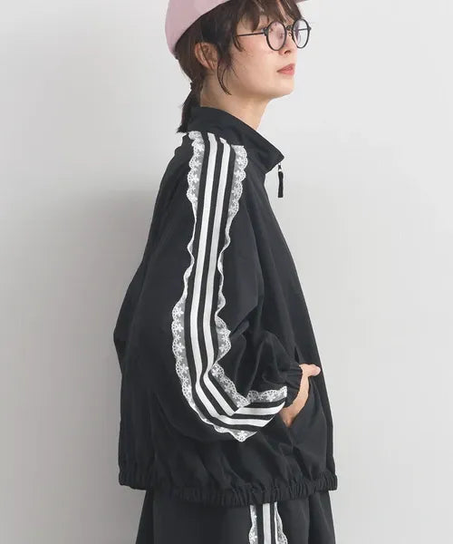 Water-Repellent Nylon Girly Sideline Track Jacket