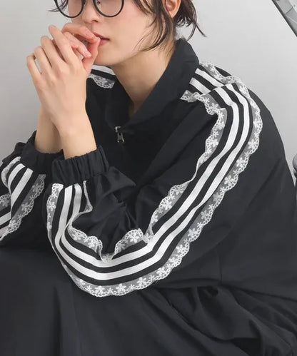 Water-Repellent Nylon Girly Sideline Track Jacket